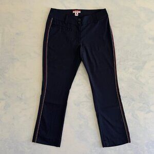Antigua Desert Dry Navy Side Stripe Straight Leg Pants